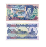 Falkland Islands 50 Pounds 1990 QEII  P-16 UNC - Falkland Islands