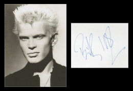 Billy Idol - Rare Authentic Signed Guestbook Page + Photo - Paris 1986 - COA - Singers & Musicians