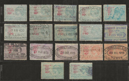 FISCAUX EFFET   TYPE MEDAILLON DE TASSET 1918    DENTELES 17  TIMBRES  OBLITERES - Andere & Zonder Classificatie