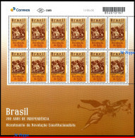 Ref. BR-V2020-10-F BRAZIL 2020 - 200 YEARS INDEPENDENCE,CONSTITUTIONALIST REVOLUTION, SHEET MNH, HISTORY 12V - Blocks & Sheetlets