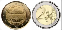 ESPAGNE SPAIN SPANIEN ESPAÑA 2024 REAL ALCÁZAR DE SEVILLA COIN MONEDA 2 EUROS UNC - Autres & Non Classés