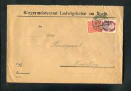 "DEUTSCHES REICH" 1922, Dienstbrief Mit MiF Ex Buegrermeisteramt Ludwigshafen Nach Heidelberg (B0097) - Service