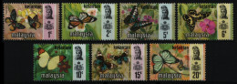 Malaya - Kelantan 1971 - Mi-Nr. 97-103 I ** - MNH - Schmetterlinge / Butterflies - Kelantan