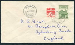 1962 Denmark Railway Cover Copenhagen / Nykobing  - Lettres & Documents