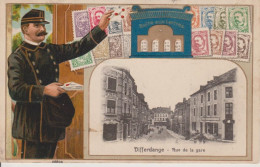 DIFFERDANGE - RUE DE LA GARE - CARTE GAUFREE - Differdingen