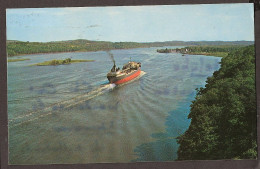 Hudson River Looking South From Rip Van Winkle Bridge - 1976 - Tanker Ship - Catskills