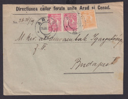 Rumänien Brief Arad Nach Budapest Ungarn - Lettres & Documents