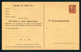 WW2 Norway X 7 Different Ration Application Stationery Postcards - Soknad Halvsalingskort Skotoykort Soknadskort - Briefe U. Dokumente