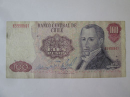 Chile 100 Pesos 1981 Banknote See Pictures - Chile