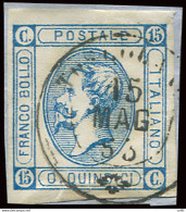 Litografico Cent. 15 I. Tipo Con La "C" Completamente Chiusa Su Frammento - Mint/hinged