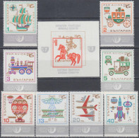 BULGARIA 1969, TRANSPORT, COMPLETE MNH SERIES With BLOCK In GOOD QUALITY,*** - Ungebraucht