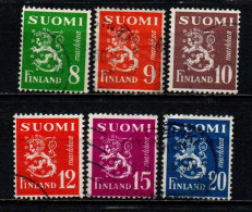 FINLANDIA - 1950 - LEONE RAMPANTE - NUOVI VALORI - USATI - Used Stamps