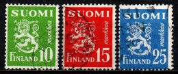FINLANDIA - 1952 - LEONE RAMPANTE - NUOVI VALORI - USATI - Oblitérés