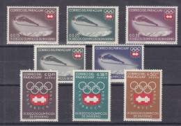 Jeux Olympiques - Innsbruck 64 - Paraguay - Yvert 737/41 + PA 370/2 ** - Saut Du Tremplin - Valeur 15,00 Euros - Winter 1964: Innsbruck