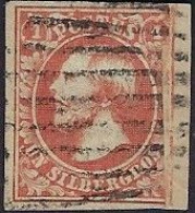 Luxembourg - Luxemburg - Timbres - 1852  Guillaume  III   Cachet Barres   Certifié     Michel 2 - 1852 Wilhelm III.