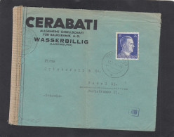 CERABATI,WASSERBILLIG.BRIEF NACH BASEL,SCHWEIZ, VON DER DEUTSCHEN ZENSUR GEÖFFNET(11-8-44 SPÄTVERWENDUNG). - 1940-1944 Occupation Allemande