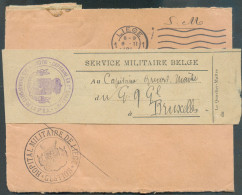 Enveloppe Expédiée En S.M. De LIEGE 1 De L'HOPITAL MILITAIRE * GESTION Au Q.M. Du C?.T/3e.D.A. Puis Renvoyé Sous Bande D - Army: Belgium