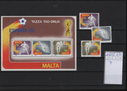 Malta Michel Cat.No. Mnh/**  663/665 + Sheet 7 Soccer - Malte