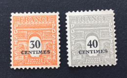 Num. 702 (30c) Et 703 (40c) Type Arc De Triomphe . Neufs - 1944-45 Triumphbogen