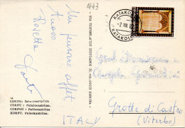 Philatelic Postcard With Stamps Sent From GREECE To ITALY - Storia Postale