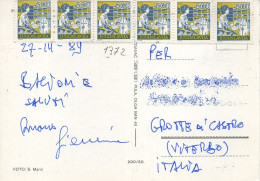 Philatelic Postcard With Stamps Sent From SOCIALIST FEDERAL REPUBLIC OF YUGOSLAVIA To ITALY - Lettres & Documents