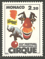 630 Monaco Cirque Circus Clown Elephant Elefante Norsu Elefant Olifant MNH ** Neuf SC (MON-355b) - Circus