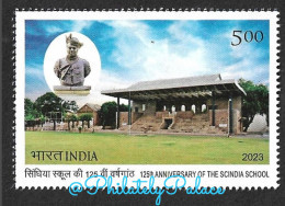 India 2023 SCINDIA School,Cricket Stadium,Sports,Games,Event,Statue,Green Field,MNH (**) Inde Indien - Unused Stamps