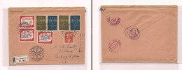 MACAU. Cover -  1959 Europa Theme Lux To USA Roxbury Registr Multfkd Env. Easy Deal. - Sonstige & Ohne Zuordnung