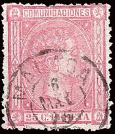 Málaga - Edi O 166 - 25 Cts.- Mat Fech. Tp. II "Málaga" - Used Stamps