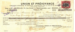 UNION ET PREVOYANCE SOCIETE ANONYME , STAMPS PERFINS,PERFORE 1928 BELGIUM - 1909-34