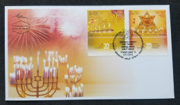 Israel India Joint Issue 20th Diplomatic Festival Of Light 2012 (FDC) - Lettres & Documents