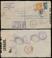 PUERTO RICO. 1919. Hormigueros (Ants House) - Karibib / South West Africa Protectorate. Registered Fkd Censored Env. Rar - Puerto Rico