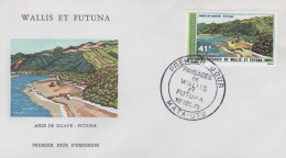 Enveloppe   FDC  1er  Jour     WALLIS  Et  FUTUNA    Paysages   1975 - FDC