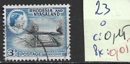 RHODESIE & NYASALAND 23 Oblitéré Côte 0.15 € - Rhodésie & Nyasaland (1954-1963)