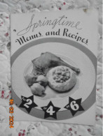 Springtime Menus And Recipes For 2 Or 4 Or 6 - Pet Milk Company 1935 - Americana