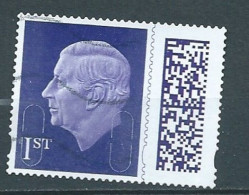 GROSSBRITANNIEN GRANDE BRETAGNE GB 2023 KING CHARLES DEFINITIVE STAMPS: VIOLET 1ST USED SG V5001 MI 5168 YT 5559 SN KC2 - Used Stamps