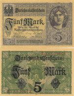 Germany P56, 5 Mark, State Loan Note, Young Woman With Flowers In Hair, 1917 - 1 Mio. Mark