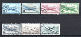 Belgique Poste Aérienne 1946 à 1951 2xN°8, N°9,10,11,28,29    0,50 €    (cote 7,20 €  7 Valeurs) - Usati