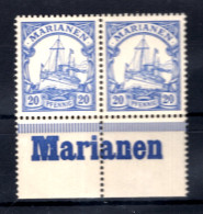 Marianen 10 VOLLE RANDINSCHRIFT ** MNH POSTFRISCH (79811 - Mariannes