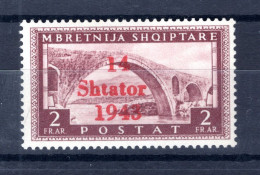 Albanien 12IX ABART ** MNH POSTFRISCH BPP 350EUR (B5124 - German Occ.: Albania