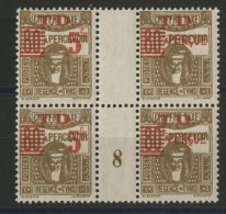 Taxe N° 52 + 52a Bloc De Quatre Neuf ** (MNH) Avec Millésime "8" De 1938 Cote 146,50 € TB - Postage Due