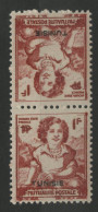 TUNISIE Tête- Bêche Timbres De Bienfaisance Des P. T. T. De 1945  "Pour Eux Merci" Neufs ** (MNH) 1 Fr Rouge TB - Nuovi