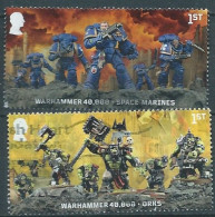 GROSSBRITANNIEN GRANDE BRETAGNE GB 2023 WARHMMER:40,000 SPACE MARINES+ORKS USED SG 5030-1 MI 5210-1 YT 5601-2 SN 4377-8 - Used Stamps