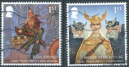 GROSSBRITANNIEN GRANDE BRETAGNE GB 2023 TERRY PRATCHETT'S DISCWORLD SET 2V USED SG 5055-6 MI 5254-5 YT 5645-6 SN 4406-7 - Used Stamps