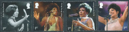 GROSSBRITANNIEN GRANDE BRETAGNE GB 2023 SHIRLEY BASSEY SET 4V USED SG 5070-3 MI 5291-4 YT 5682-5 SN 4421-4 - Gebruikt