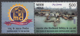 My Stamp 2023 MNH India, Mazagon Dock Shipbuilders Limited,  War Ship For Navy, Submarines, Etc., - Unused Stamps