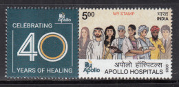 My Stamp Apollo Hospitals, Health, Medicine, Nurse, Stethoscope, Costume, India MNH 2023 - Neufs
