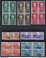 1936 ETIOPIA, N° 1/7  MNH/**  QUARTINA - Ethiopia