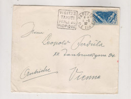 TAHITI PAPEETE 1937 Nice Cover To Austria - Tahiti