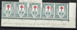 235  Bande 5 Cdf  **  Croix Déplacées Et Points Rouges... - 1901-1930